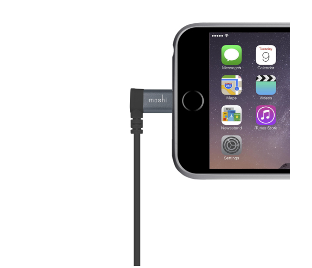MOSHI USB-Lightning MOSHI wtyk 90 stopni 1.5m czarny - 1389221 - zdjęcie 3